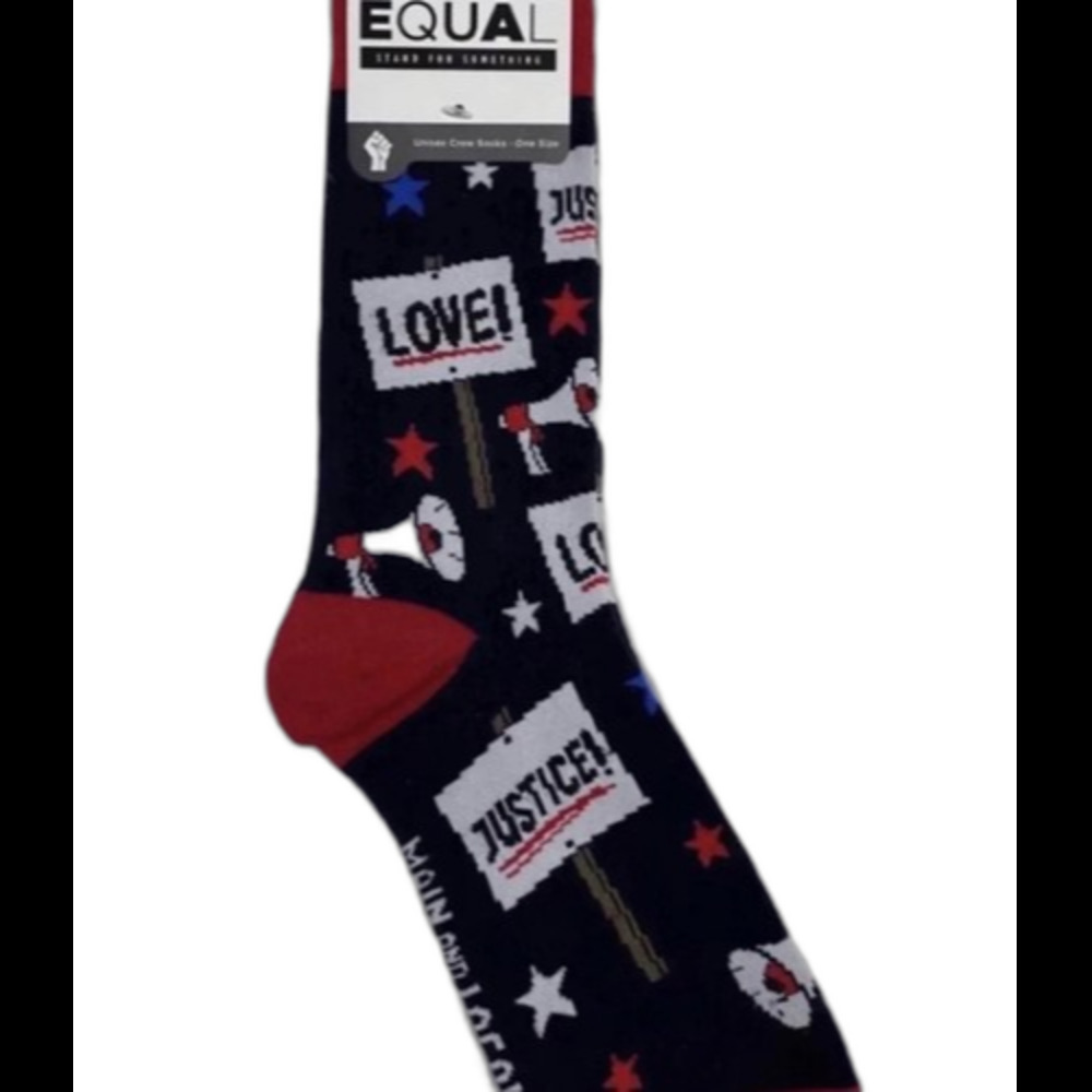 EQUAL Stand For Something Love Justice One Pair Unisex Crew Socks One Size